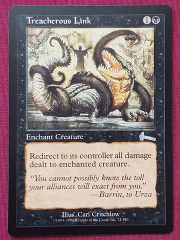 "Treacherous Link" - Magic The Gathering Card - Urza's Legacy