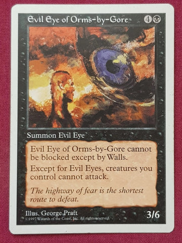 "Evil Eye Of Orms-by-Gore" - Magic The Gathering Card - 5th Edition
