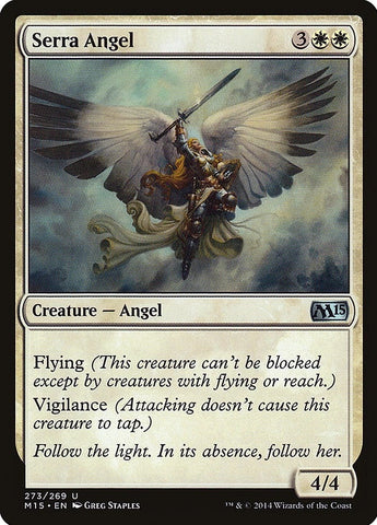 "Serra Angel" x4 - Magic The Gathering Card - 15th Edition - 4-Card Playset