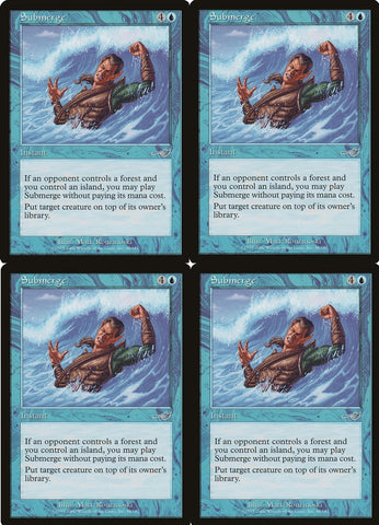 "Submerge" x4 - Magic The Gathering Card - Nemesis - 4-Card Playset