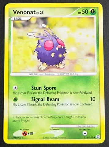 Venonat 116/132 - Pokémon Card - Secret Wonders - NON-Holo