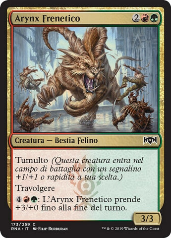 "Frenzied Arynx" - Magic The Gathering Card - RNA
