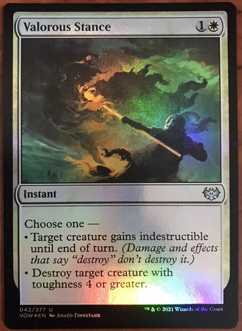 "Valorous Stance" FOIL - Magic The Gathering Card - Clash