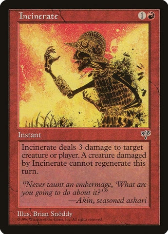 "Incinerate" x4 - Magic The Gathering Card - Mirage - 4-Card Playset