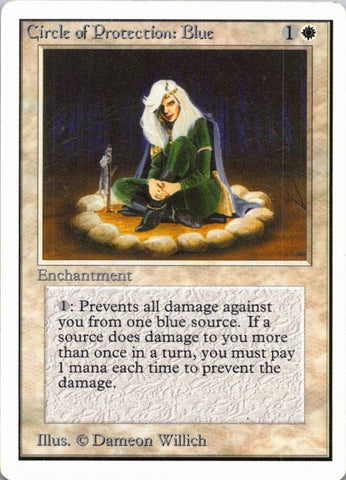 "Circle Of Protection: Blue" - Magic The Gathering - Unlimited