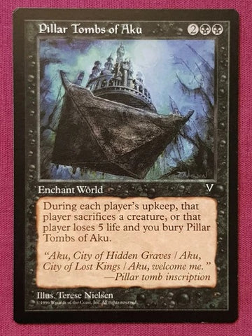 "Pillar Tombs Of Aku" - Magic The Gathering Card - Visions