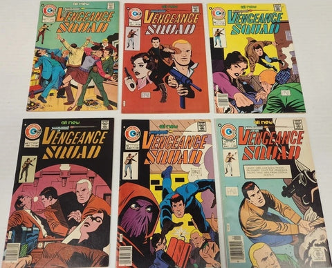 Vengeance Squad #1 2 3 4 5 6 (RUN of 6x Comics) - Charlton Comics - 1975
