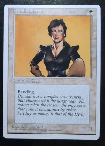 "Benalish Hero" x4 - Magic The Gathering - 4th Edition - 4-Card Playset