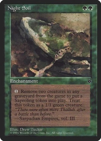 "Night Soil" x4 - Magic The Gathering Card - Fallen Empires - 4-Card Playset
