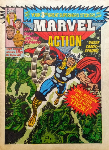 Marvel Action #3 - Marvel Comics / British - 1981 - With Free Sticker