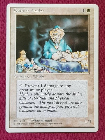 "Samite Healer" - Magic The Gathering - 4th Edition