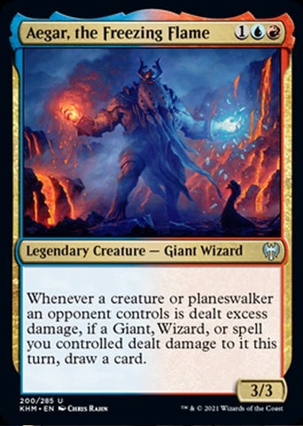 "Aegar, The Freezing Flame" - Magic The Gathering Card - KHM