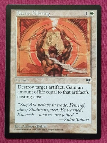 "Divine Offering" x4 - Magic The Gathering - Mirage - 4-Card Playset