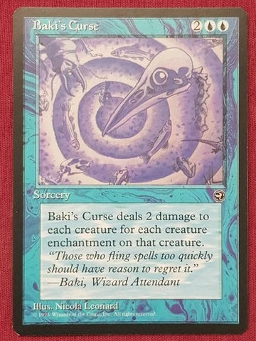 "Baki's Curse" - Magic The Gathering Card - Homelands