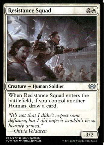 "Resistance Squad" - Magic The Gathering Card - VOW