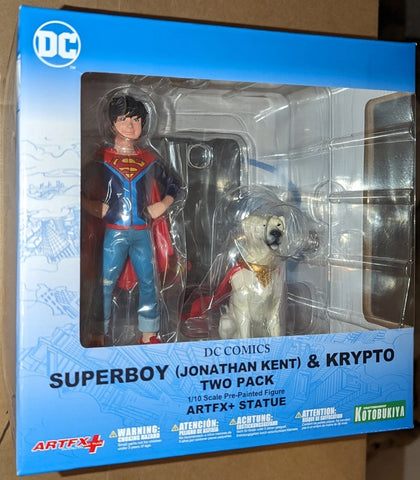 Superboy (Jonathan Kent) & Krypto ArtFX+ Statue 2-Pack - DC Comics