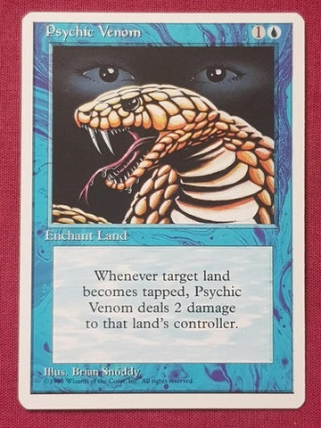 "Psychic Venom" - Magic The Gathering Card - 4th Edition