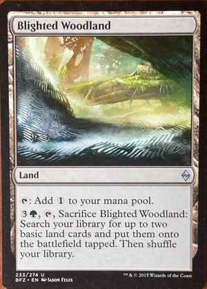 "Blighted Woodland" - Magic The Gathering Card - BFZ