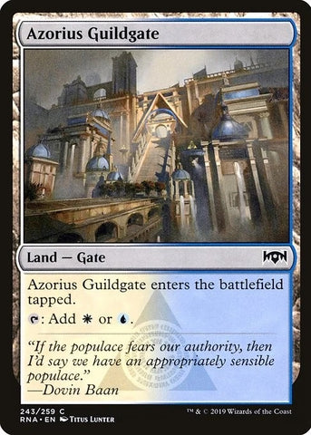 "Azorius Guildgate" - Magic The Gathering Card - RNA - Building Art
