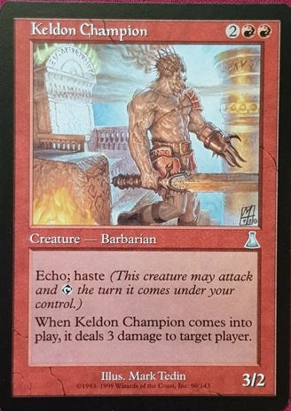 "Keldon Champion" - Magic The Gathering - Urza's Destiny