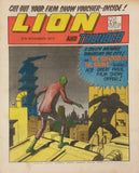 Lion And Thunder x4 - British Comic - 11th, 18th, 25th Nov & 2nd Dec 1972