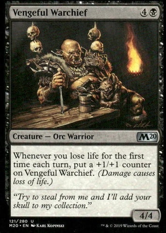 "Vengeful Warchief" - Magic The Gathering Card - M20