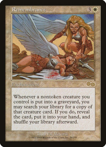 Remembrance - MTG Urza's Saga - Magic the Gathering