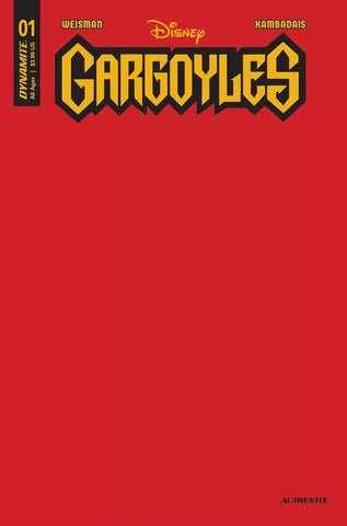 Gargoyles #1 - Dynamite Comics - 2022 - Blank Red Variant