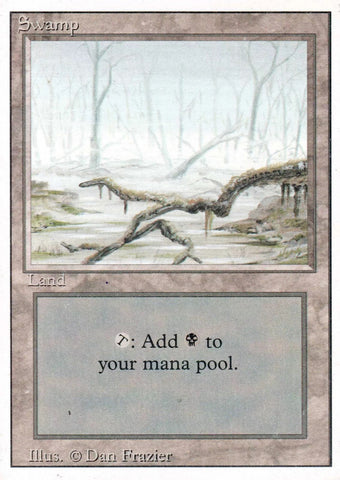 10 x Swamp Land - MTG Revised - Magic the Gathering