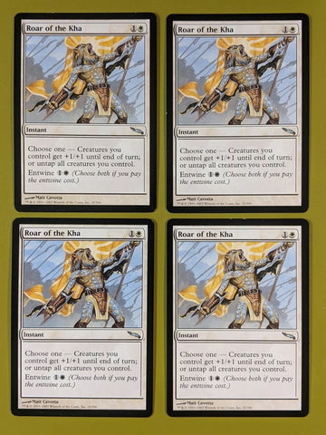 Roar of the Kha - MTG Mirrordin - Magic the Gathering - 4 card playset