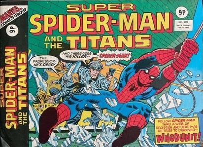Super Spider-Man And The Titans #209 - Marvel / British - 1977