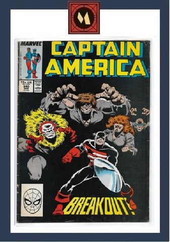 Captain America #340 - Marvel Comics - 1988