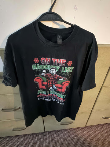 Michael Myers Halloween Christmas T-Shirt - Large - Sci-Fi Horror Clothing