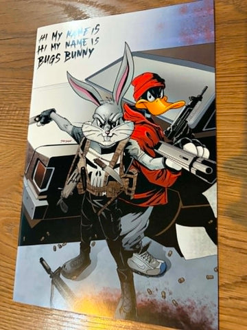 Eminem Punisher Bugs Bunny - Comic Art - Yazsin Monstrous