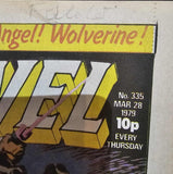 Marvel Comic #335 - Marvel/British - 1979 - 1st Solo Wolverine