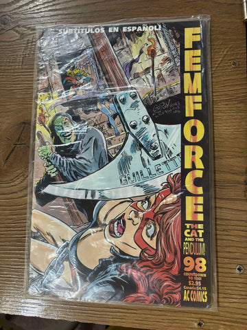 Femforce #98 - AC Comics - 1996 - Polybagged with Art Cards