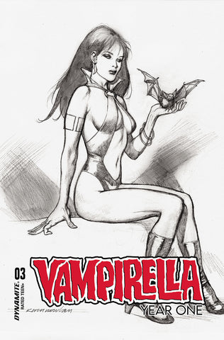 Vampirella Year One #3 - Dynamite - 2022 - 1:10 b&w