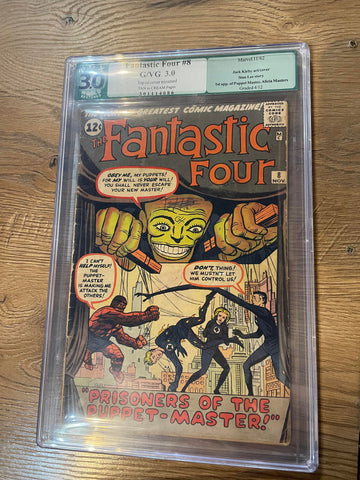 Fantastic Four #8 - Marvel Comics - 1962 - PGX Graded 3.0 Slabbed