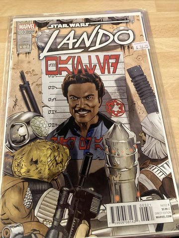 Star Wars Lando #3 - Marvel Comics - 2015 -  Mike Mayhew VARIANT Cover 1:25