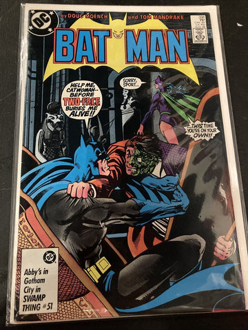 Batman #398 - DC Comics - 1986 - Two-Face Vs Catwoman