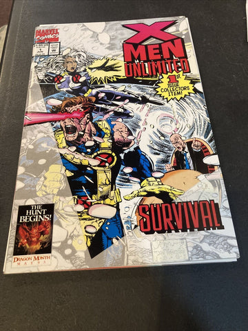 X-Men Unlimited #1 & 2 - "Survival" & "Point Blank" - Marvel Comics - 1993