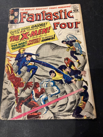 Fantastic Four #28 - Marvel Comics - 1964 - 1st Fantastic 4/X-Men Crossover