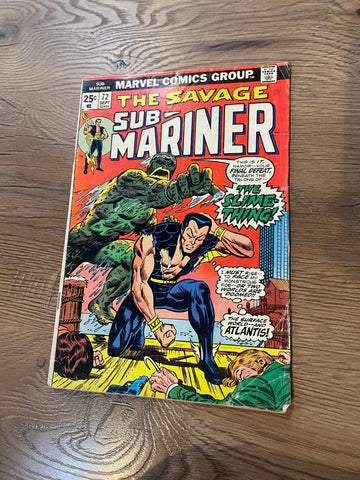 Sub-Mariner #72 - Marvel Comics - 1974 - Jewelers - Back Issue
