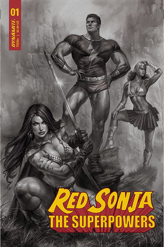 Red Sonja: The Superpowers #1 - Dynamite - 2021 - Parrillo Black & White Variant