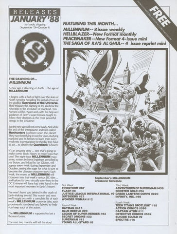 DC Releases Newsletter January '88 - DC Comics - 1988