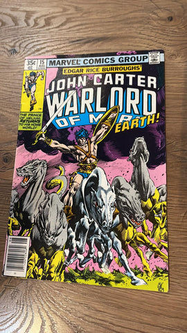 John Carter Warlord of Mars #15 - Marvel Comics - 1978