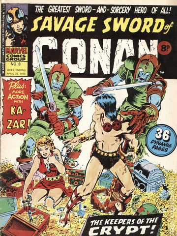 Savage Sword Of Conan #8 - British Comic - Marvel Comics - 1975