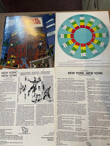 Vintage Marvel Super Heroes Role-Playing Game New York, New York TSR 6863