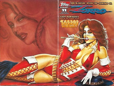 Zorro #11 - Topps Comics - 1994 - Linsner Lady Rawhide Wraparound Cover
