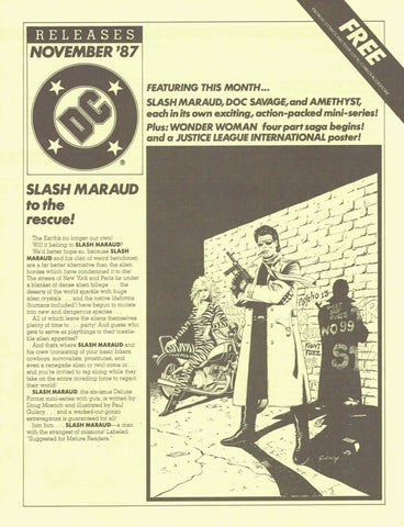 DC Releases Newsletter November '87 - DC Comics - 1987